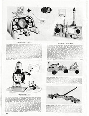 IDEAL SPACE TOYS FIGHTER JET MISSILE BASE ASTRO BASE MOON EXPLORER 1960 ads