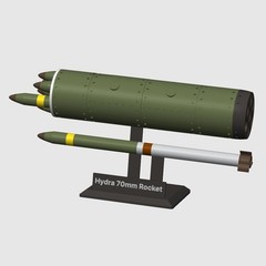 Hydra 70mm Rocket Launcher Pod Static Model DIY Assembly Military Toy Display