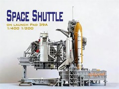 1/400 1:200 Space Shuttle on Launch PAD 3D Printing Model Builded Full Set New