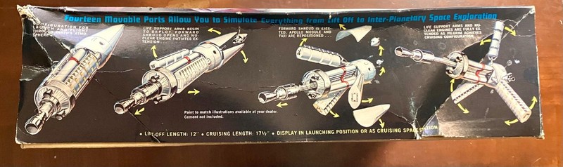 1970 MPC Spacecraft Model Pilgrim Observer Space Station 17" Long gallery