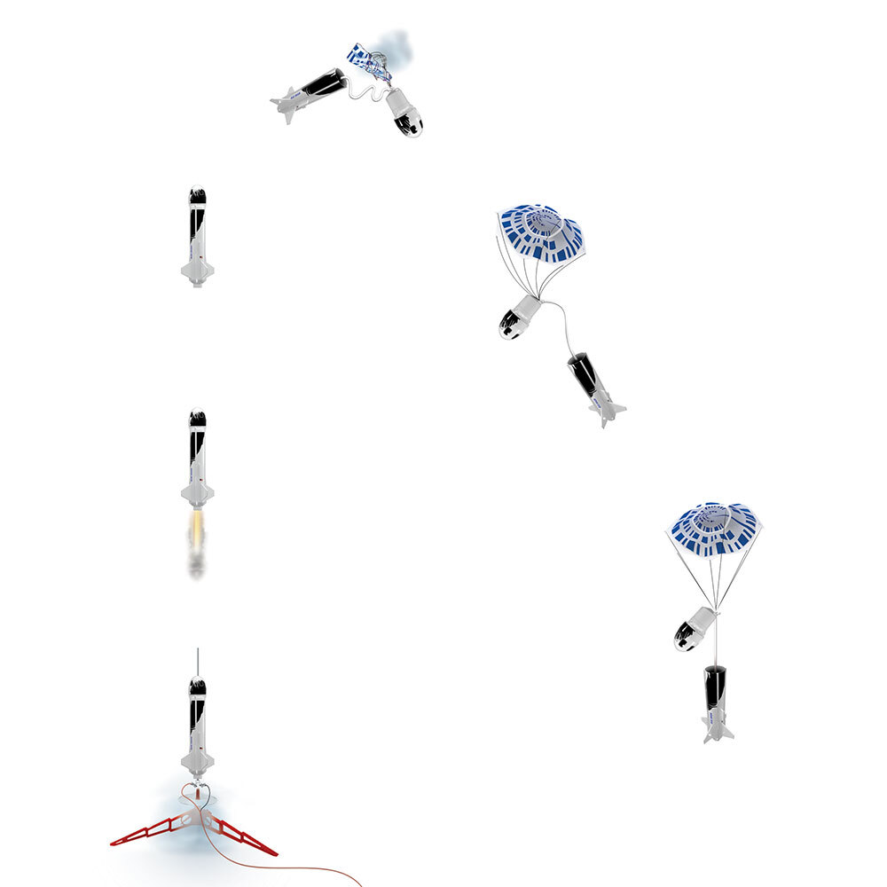 Estes Flying Model Rocket Kit Boxed Blue Origin Builders Kit EST 7315 gallery