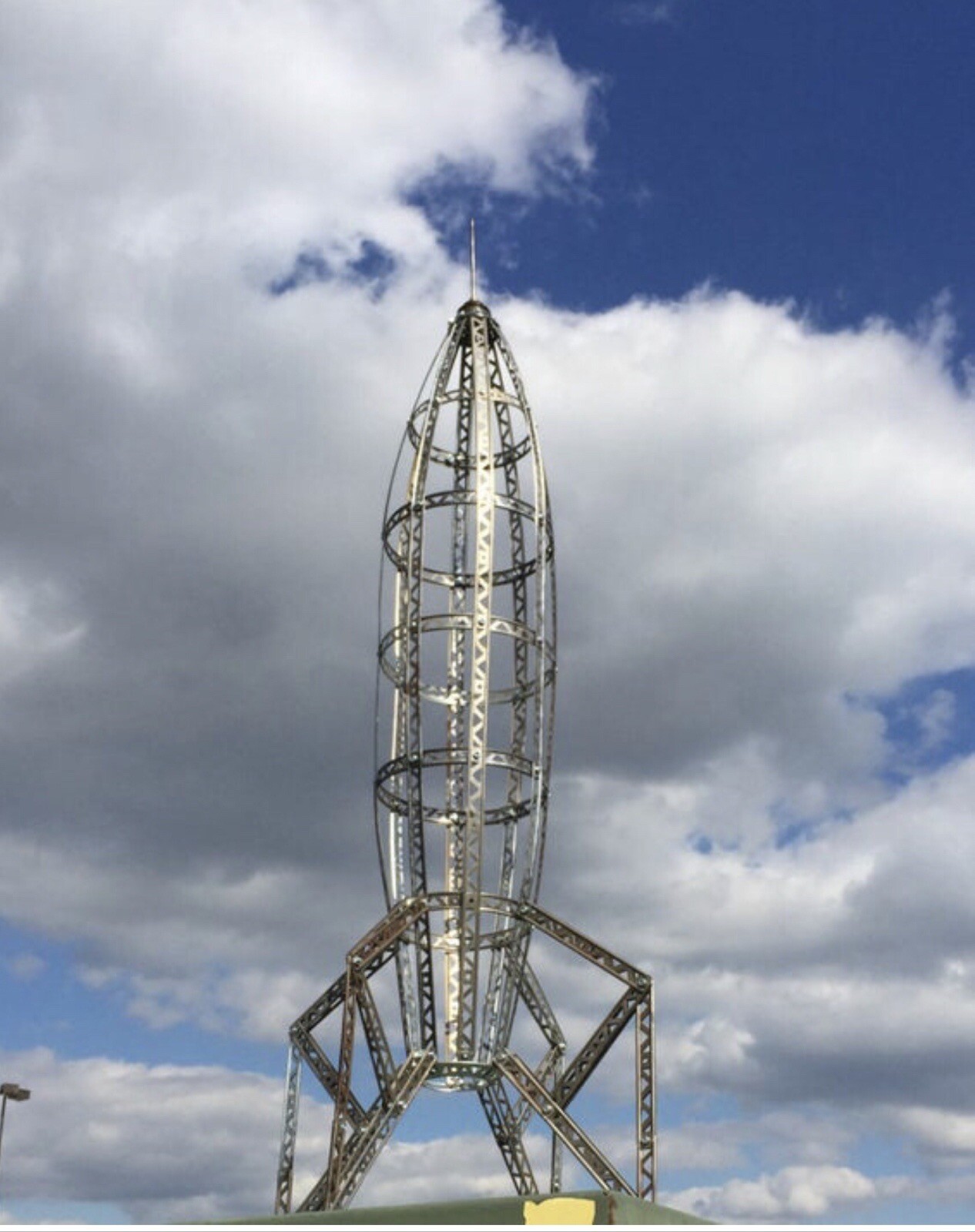 Large Antique Erector Space Rocket Ship Sculpture Model Built - 3 ft. Tall Art gallery