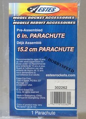 ESTES MODEL ROCKET PARACHUTE 6″ inch printed parashoot rocketry space EST2262