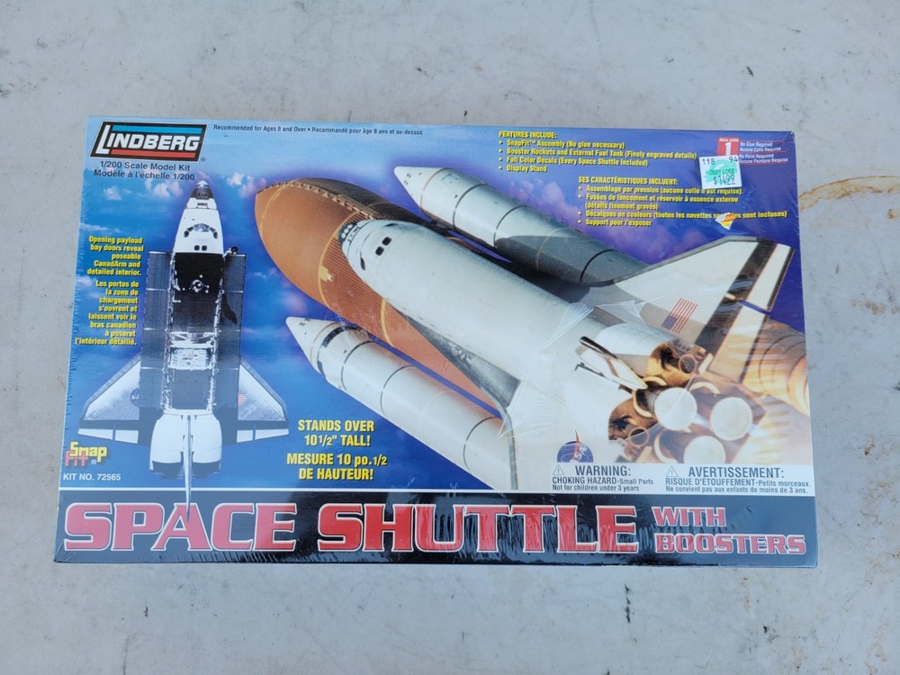 SEALED Lindberg 1/200 Space Shuttle With Boosters Rocket Model #72565 NOS