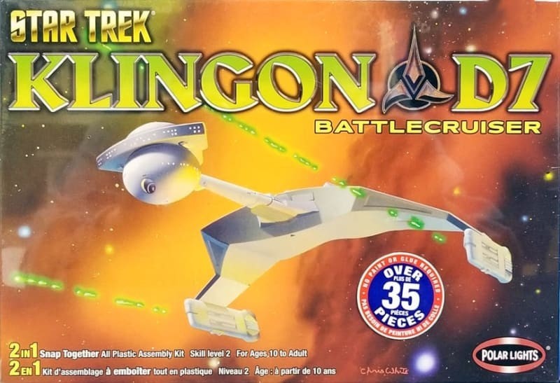 New Sealed POLOR LIGHTS STAR TREK KLINGON D7 Battle Cruiser model kit gallery