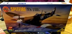 New Open Box! Vintage Airfix Spitfire MK VIIIc 1:48 Kit #05107 Ships FREE!