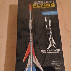 MPC Microsone 3 Three Stage Space Rocket Unassembled Kit w/ Balsa Parts