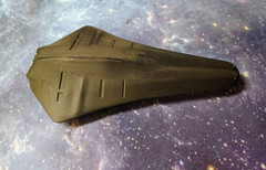 Sci-Fi Spacecraft Model, Black PLA+ Plastic, Pre-Built Ready to Go, Not Painted