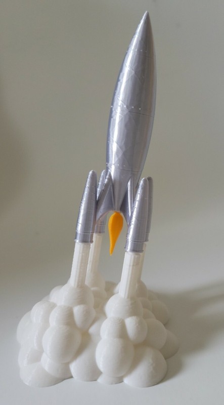 3D Printed Rocket Model, Scifi Space Rocket, Aerospace & Science Decor 7.6" gallery