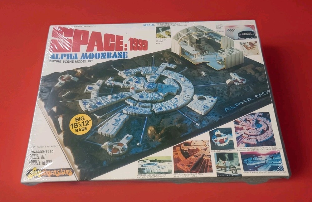 1976 SPACE:1999 ALPHA MOONBASE 18”X12” KIT Model Sealed NEW Box FUNDIMENSIONS