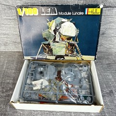 Vintage Heller LEM Module Lunaire Lunar Module 1/100 Scale Model Kit No 019 NOS