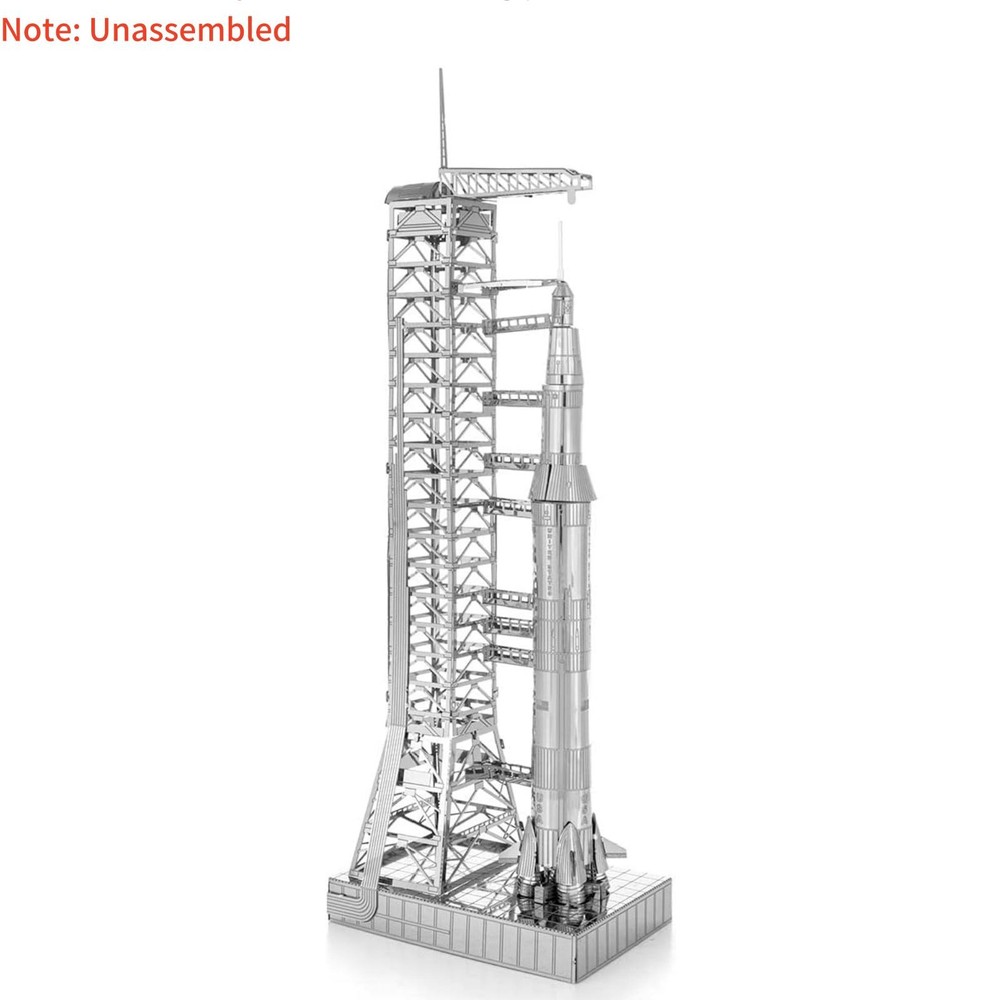 New 15cm X 5cm 1:770 Metal USA Apollo 11 Saturn V w/ Gantry Unassembled Model
