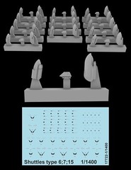 Green Strawberry 1/1400 Star Trek Shuttles Type – 6, 7, 15 – TNG Model Kit
