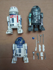 Bandai Star Wars Character Line 1/12 R5-D4, R2-Q2, & R2-D2 pre-built Model Kits