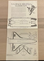 Vintage 1970s / 1980s NASA U.S. Space Shuttle Glider Kit 1:200 Scale Paper Model