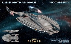 Star Trek USS Nathan Hale 3D Resin Print 8.5″x4.5″