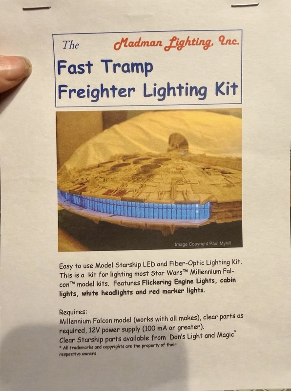 3 Star Wars Millennium Falcon Conversions Lighting Kit, Photo Etch, Engine Parts gallery