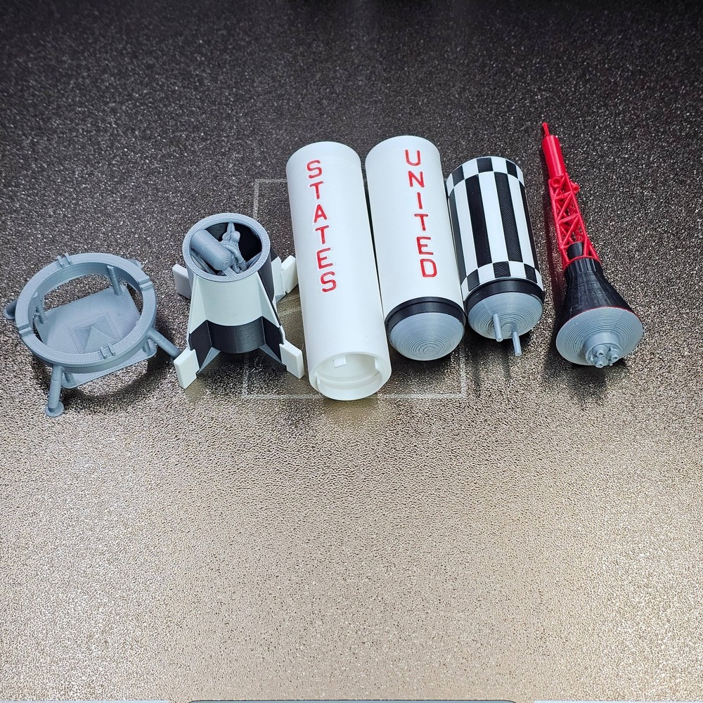 1/60 US NASA Mercury Redstone Rocket 3D Model Finished Product Completed Painted