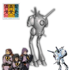 Zentraedi Battle pod regult articulated 11.8in DIY Model Kits Macross Robotech