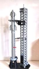 1/200 SpaceX Starship Super Heavy Booster Rocket Model Tower Starbase Collection