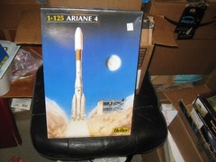 Sealed Ariane 4 Rocket kit by Heller in 1/125 scale