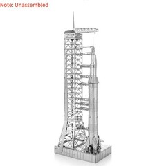 New 15cm X 5cm 1:770 Metal USA Apollo 11 Saturn V w/ Gantry Unassembled Model