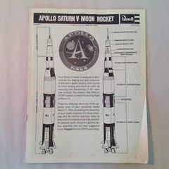 Vintage 1969 Revell Apollo Saturn V Moon Rocket Assembly Instructions Booklet