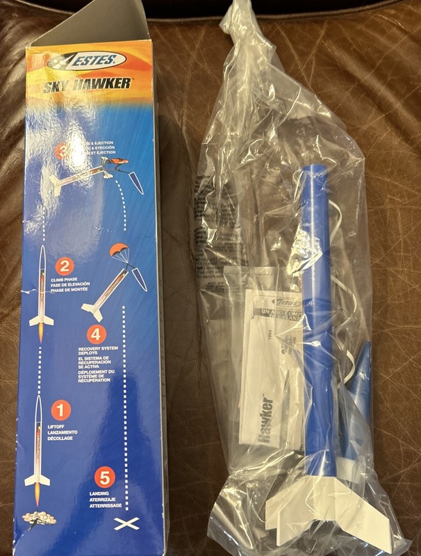 Estes Sky Hawker #1894 Flying Model Rocket RTF 2013 Complete Bagged - Open Box gallery