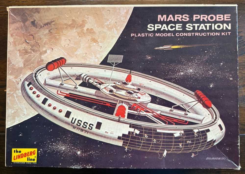 1975 LINDBERG MARS PROBE SPACE STATION Plastic MODEL KIT No 1148 150 New Rare