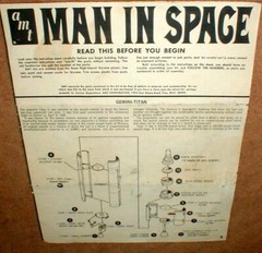 AMT Man in Space Gemini Mercury Model Assembly Instruction Sheet 1969 Vintage