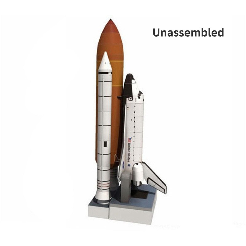 1/150 Space Shuttle Atlantis Paper Model Unassembled Space Rocket Craft Scene gallery